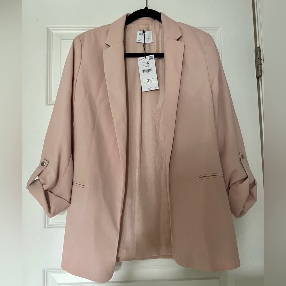 Light pink Bershka brand blazer